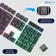 Игровой комплект K518 клавиатура + мышь с RGB-подсветкой для ПК и ноутбуков, черный — проводная игровая клавиатура с мышью - изображение 7