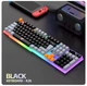 Клавіатура провідна RAIKU K-26 з RGB-підсвічуванням USB Grey-Black — ігрова мембранна клавіатура на 104 клавіші для ПК і ноутбука - зображення 6