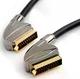 Компонентный видеокабель SCART-SCART RGB 1 метр металлический черный корпус модель 1T-VC26-01 Ø9.9 мм - изображение 10