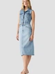 Юбка джинсовая миди прямая женская Levi`s Hr Back Slit Skirt 001VH-0001 28 Голубая (5401157932285) - изображение 3