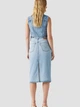 Юбка джинсовая миди прямая женская Levi`s Hr Back Slit Skirt 001VH-0001 28 Голубая (5401157932285) - изображение 4