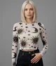 Жіноча прозора сіточна кофтинка топ з принтом Honey Fashion Accessories М білий (10-120) - изображение 1