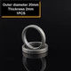Титановое кольцо плоское для ключей Titanium Rings 20 мм / 1 штука FTQ20 - изображение 1