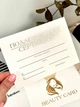 Подарочные сертификаты Beauty Card белые с объемным золотом Soft Touch (минимальный заказ 5 шт) - изображение 1
