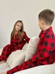 Піжама дитяча тепла з фланелі “Holly Jolly” 140-146 см, червоно-чорна клітинка HJFRB5354 - зображення 3