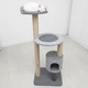 Устойчивая когтеточка для котиков, кошки с домиком гамаком 140*60*50см - изображение 2