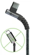 Кабель пристроїв Goobay USB Type-C M/M 0.5m (USB2.0) 60W 90° Shield Textile чорний(75.06.4658) - зображення 3