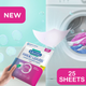 Еко-порошок у серветках для прання Dr. Beckmann MAGIC LEAVES Colorwaschmittel Laundry detergent sheets, 25 шт - зображення 2