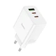 Зарядное устройство Hoco C126A Pure PD / QC 40W(2C1A)|1 USB-A, 2 Type - C адаптер с быстрой зарядкой 20W (5V/3A, 9V/2.22A, 12V/1.67A), 18W (5V/3A, 9V/2A, 12V/1.5A) - изображение 3