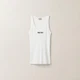 Жіноча майка в рубчик з вишитим лого Miu Miu Logo Slim Tank Top Розмір S Білий - зображення 1