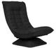 Крісло поворотне для вітальні ModernHome Регульований лежак для вітальні Чорне (5905817011711) - зображення 1