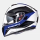 Мотошолом MT Helmets Atom Tarmac Gloss Pearl White Black Blue 3XL - зображення 1