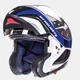 Мотошолом MT Helmets Atom Tarmac Gloss Pearl White Black Blue 3XL - зображення 2