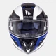 Мотошолом MT Helmets Atom Tarmac Gloss Pearl White Black Blue 3XL - зображення 3