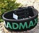 Пояс для тяжелой атлетики MadMax MFB-301 Suede Single Prong кожаный Black/Green M - изображение 3