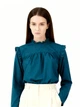 Блуза жіноча з складками LadyLike 50 Синій (ll2205920079442) - изображение 1