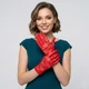 Рукавички жіночі мереживні короткі вечірні ажурні Honey Fashion Accessories XS/S червоний (7-70) - зображення 1