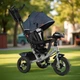 Детский трехколесный велосипед Best Trike (надувные колеса, фара с USB пультом) Синий - изображение 3