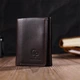 Зручний чоловічий гаманець у три складання GRANDE PELLE 16787 Темно-коричневий - зображення 6
