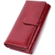 Шкіряний лакований гаманець з блоком для кредитних карток ST Leather 22682 Червоний - зображення 2