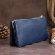 Вместительный клатч на два отделения женский ST Leather 19248 Синий - изображение 7