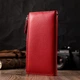 Женский вертикальный кошелек-клатч из натуральной кожи ST Leather 22536 Красный - изображение 8