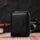 Кожаный кошелек для женщин на молнии с тисненым логотипом ST Leather 19489 Черный - изображение 6