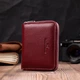 Шкіряний гаманець для жінок на блискавці з тисненим логотипом ST Leather 19491 Бордовий - зображення 6
