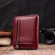 Шкіряний гаманець для жінок на блискавці з тисненим логотипом ST Leather 19491 Бордовий - зображення 7