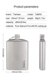 Титанова фляга для алкогольних напоїв Tiartisan titanium 260 мл + 4 чарки по 35 мл туристична прямокутна пляшка подарункова + лійка та чохол - зображення 7