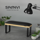 Подставка для маникюра на съемных металлических черных ножках Spenvi Loft Black на коричневой основе - изображение 3