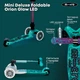 Самокат-трансформер Mini Deluxe: Pink Orion Glow Foldable (до 50 кг) - изображение 7