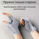 Комплект 2 в 1: Рукавички для фітнесу та напульсники для силових тренувань тренажерного залу турніка важкої атлетики воркауту без пальців нековзні з липучкою Сірі 66_3_M_5С - зображення 2