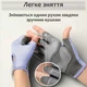 Комплект 2 в 1: Рукавички для фітнесу та напульсники для силових тренувань тренажерного залу турніка важкої атлетики воркауту без пальців нековзні з липучкою Фіолетові 66_3_M_3С - зображення 3