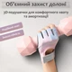 Комплект 2 в 1: Рукавички для фітнесу та напульсники для силових тренувань тренажерного залу турніка важкої атлетики воркауту без пальців нековзні з липучкою Пурпурні 66_3_M_4С - зображення 7