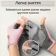 Комплект 2 в 1: Рукавички для фітнесу та напульсники для силових тренувань тренажерного залу турніка важкої атлетики воркауту без пальців нековзні з липучкою Рожеві 66_3_M_2С - зображення 3