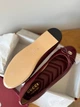 Женские балетки в стилі Gucci из натуральной кожи бордо бургунди 40(25) - изображение 3
