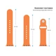 Ремінець до смарт-годинника Armorstandart Sport Band (3 Straps) для Apple Watch 42 (Series 11-10)/41/40/38 Orange (ARM49078) - зображення 3