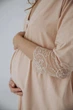 Халат для беременных и кормящих мам Soft&Lace для будущих мам 2XL Мамин Дом бежевый - изображение 4