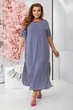 Сукня AGER 4XL-5XL Синьо-білий 257R130-5 - зображення 3