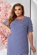 Сукня AGER 4XL-5XL Синьо-білий 257R130-5 - зображення 5