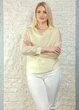 Блуза з драпірованим overlay-шаром лимонна Top Win S-L 14-402 - изображение 3