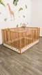 Детская деревянная кровать-манеж от Busy Wood «Оазис» с высокими бортиками, 190×90 см, Натуральное дерево+Белый - изображение 11