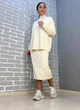 Костюм жіночий My Fashion 2024402 в’язаний оверсайз зі спідницею one size молочний - зображення 4