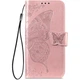 Чехол-книжка с рисунком UniCase Butterfly Pattern для Xiaomi Redmi Note 15 (4G/5G) / Poco M8 5G - Rose Gold - изображение 5