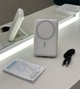 Повербанк магсейф AOGUERBE Power bank 10000 mah магнітний бездротовий Magsafe підставка Powerbank 22.5 w для Iphone - зображення 7