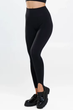 Жіночі безшовні легінси лосини зі штрипками Giulia Leggings STRAPS ENERGY чорний, L/X легінси спортивні висока посадка мікрофібра 200 DEN - изображение 6