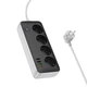 Сітковий підовжувач HOCO AC22 Sunlight 4-bit(PD30W/1C3A) desktop socket(EU/GER) (1.5m) чорний - зображення 2