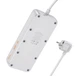 Сітковий підовжувач HOCO AC22 Sunlight 4-bit(PD30W/1C3A) desktop socket(EU/GER) (1.5m) чорний - зображення 3