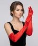 Рукавички жіночі атласні довгі вечірні вище ліктя Honey Fashion Accessories S/M червоний (7-20) - изображение 1